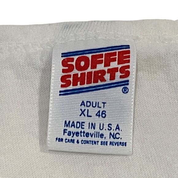 Vintage Spartans Track Team Tank Top Mens XL White 100% Cotton Made in USA - Picture 4 of 5